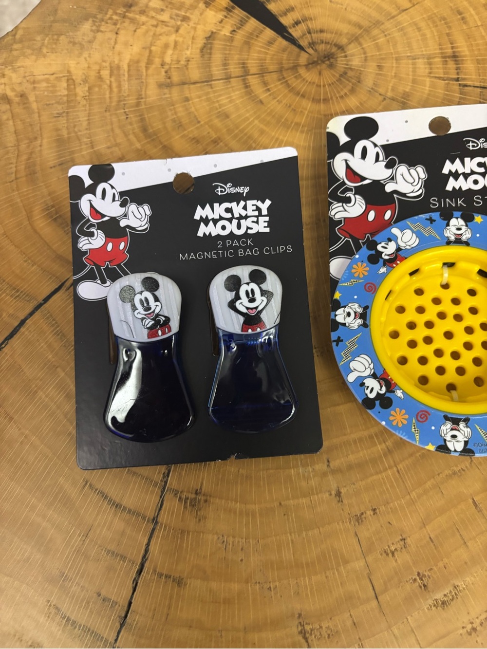 NWT- Disney Mickey Mouse Sink Strainer & Chip Clip Set